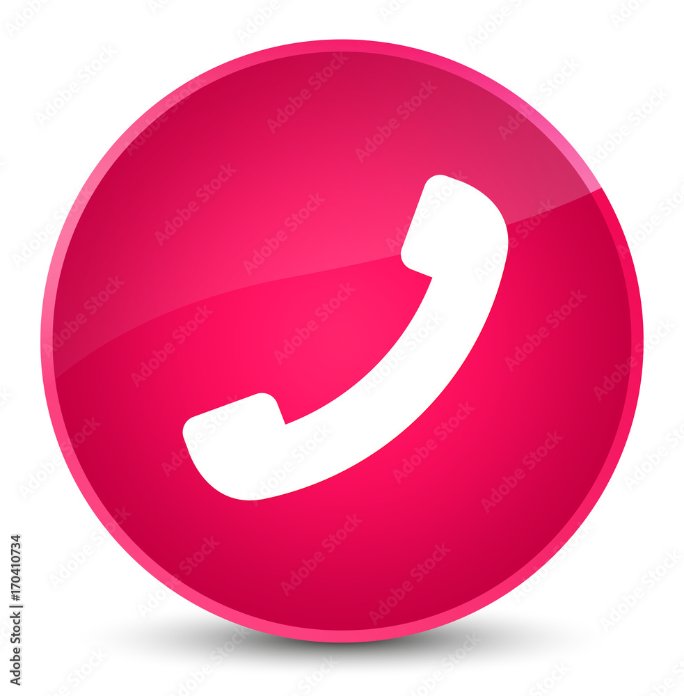Phone icon elegant pink round button Phone icon elegant pink round button