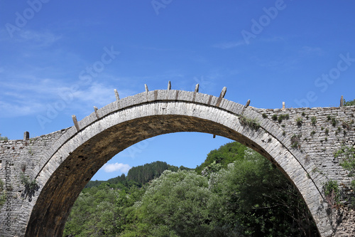 Kalogeriko arched stone bridge Zagoria Greece
