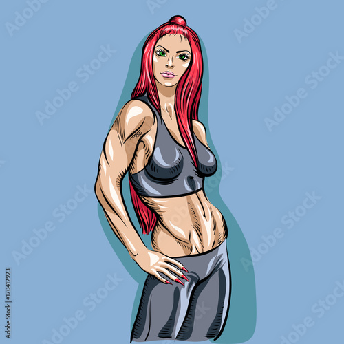 Sports girl. Healthy and beautiful.