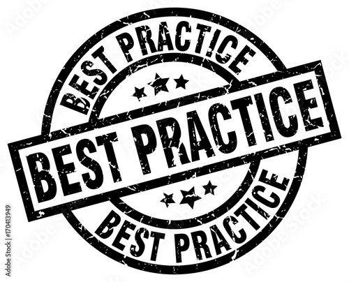 best practice round grunge black stamp