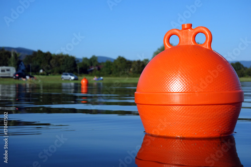 Floating buoy on the lake