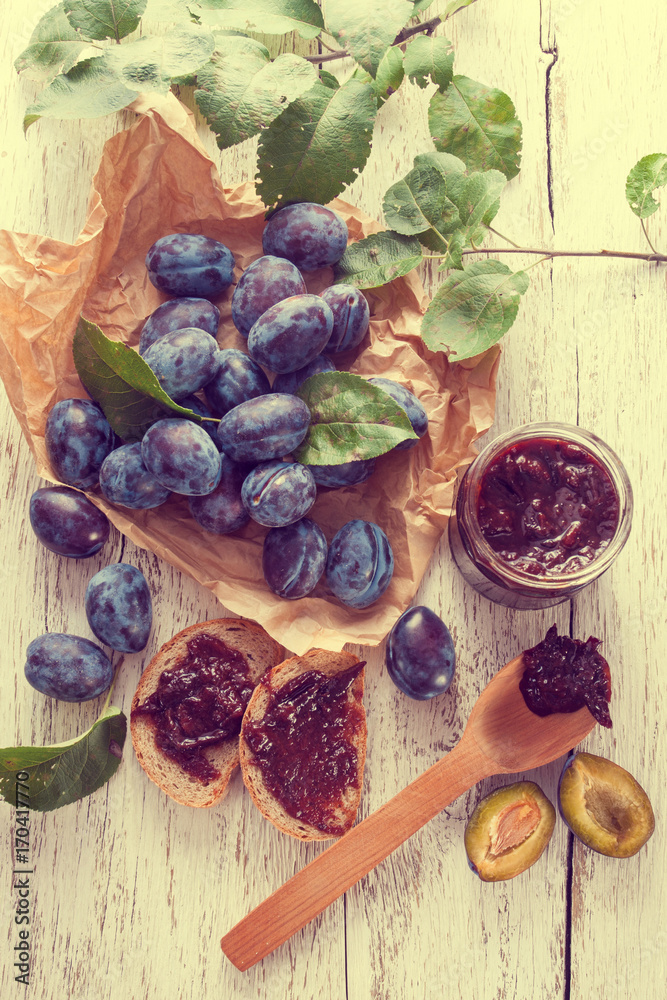 Plums with jam Plums with jam