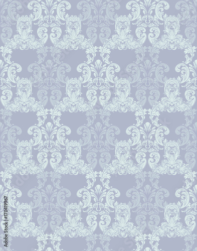 Luxury Baroque paper ornamented Vector pattern. Rich imperial intricate