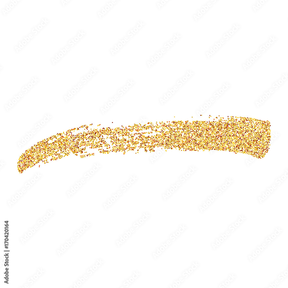 Stockvector Glitter gold brush stroke. Illustration of hand drawn gold brush  stroke. Vector design element. | Adobe Stock