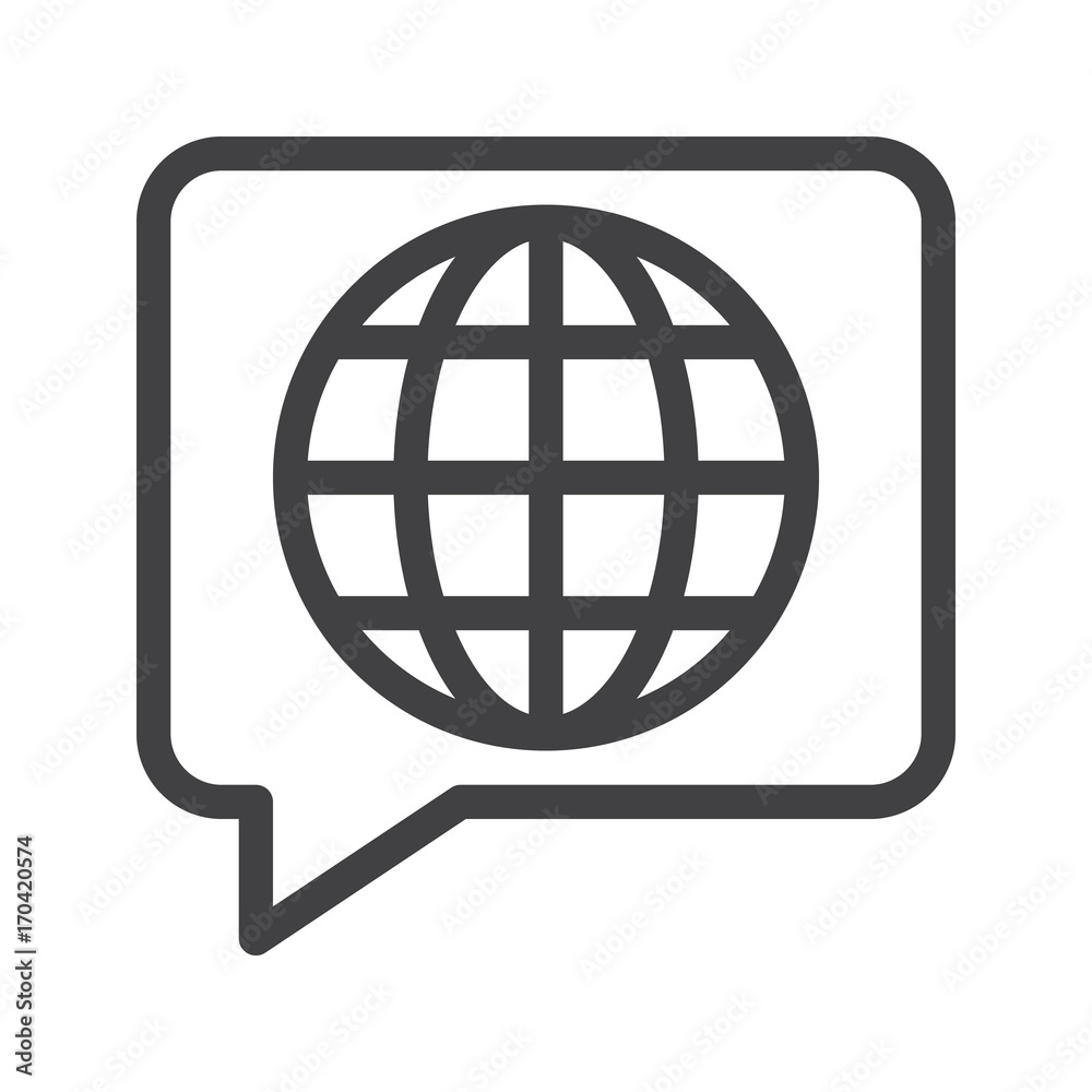 Speech bubble line icon Speech bubble line icon
