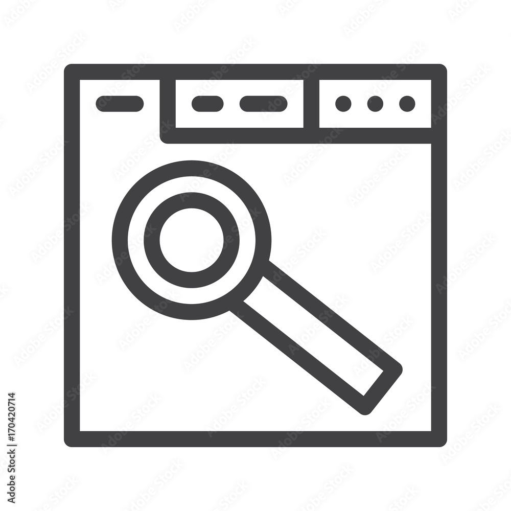 Internet search browser line icon Internet search browser line icon