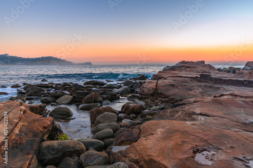 Rocky Sunrise Seascape photo