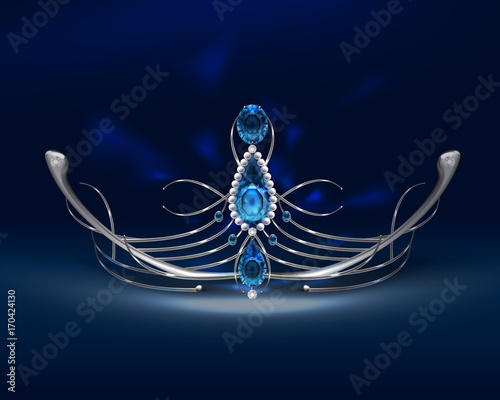Diadem with sapphires