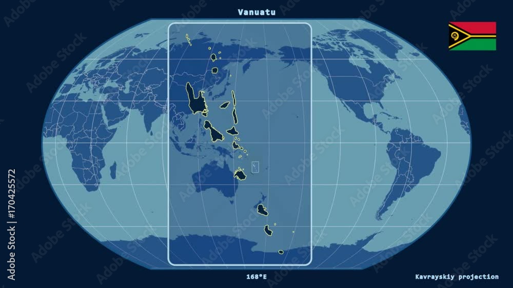 Vanuatu - 3D tube zoom (Kavrayskiy VII projection). Solids Vanuatu - 3D tube zoom (Kavrayskiy VII projection). Solids