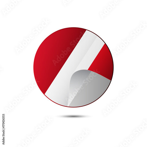 Peru flag button with shadow on a white background. Vector illustration. Free Download Peru flag button with shadow on a white background. Vector illustration. - GFXLoad