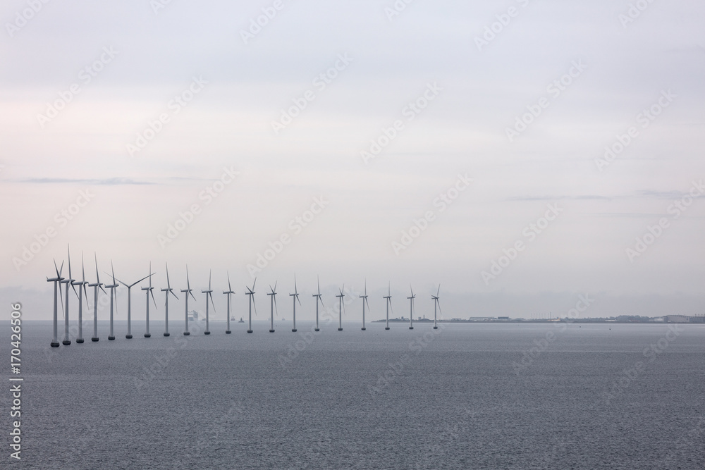 wind farm on teh sea