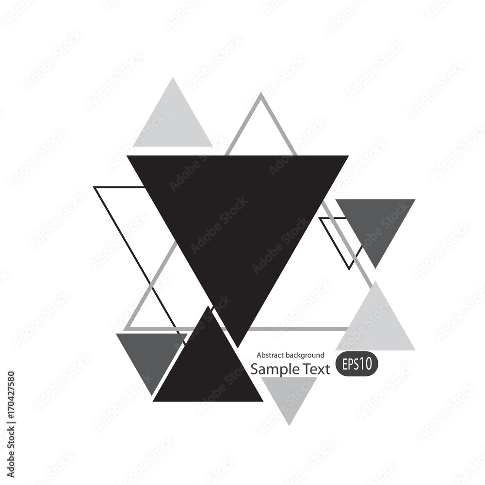Naklejka premium Abstract geometric vector background with triangles.