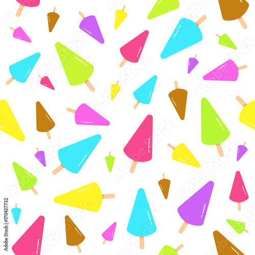 Colorful ice cream icon sea...