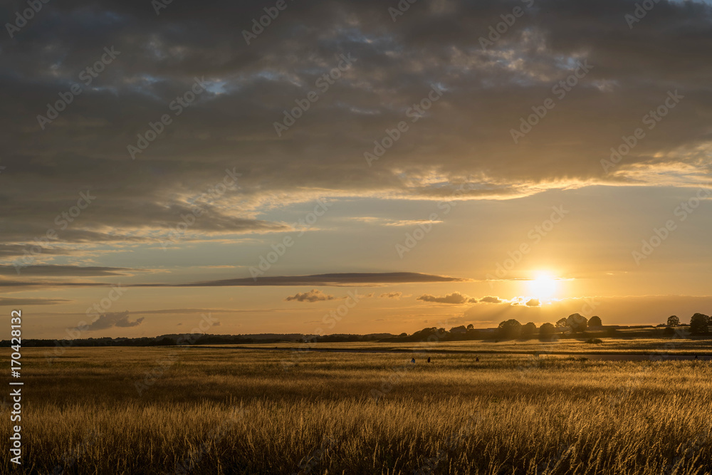 Sunset over local field Sunset over local field