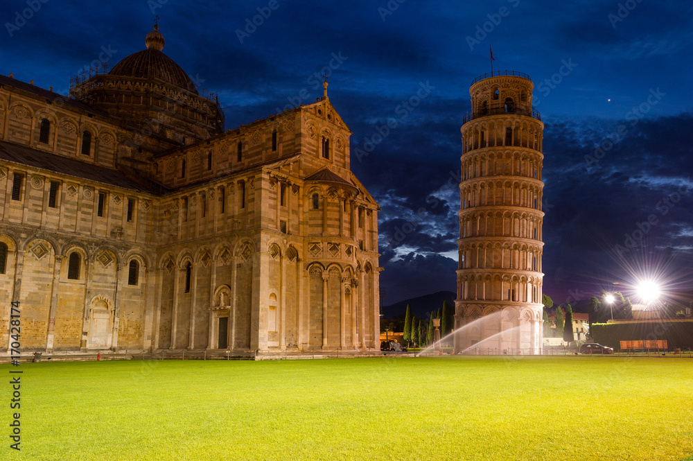 Calm before the Invasion around the Leaning Tower - Pisa, Tuscany, Italy, Europe