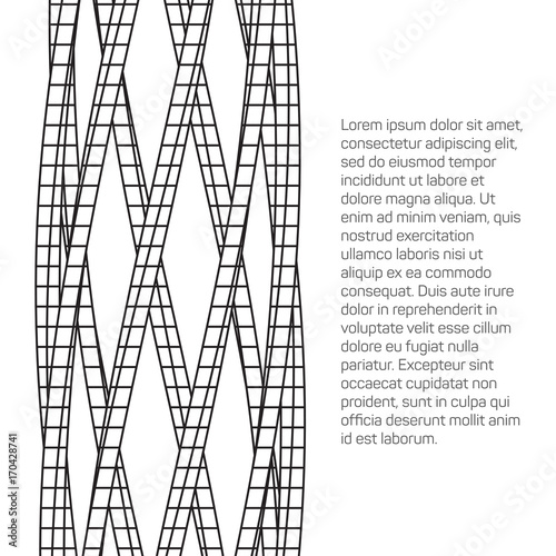 Low poly truss structure wireframe mesh background. Scinece and tech vector illustration.