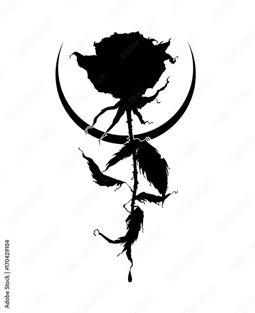 rose silhouette for logo