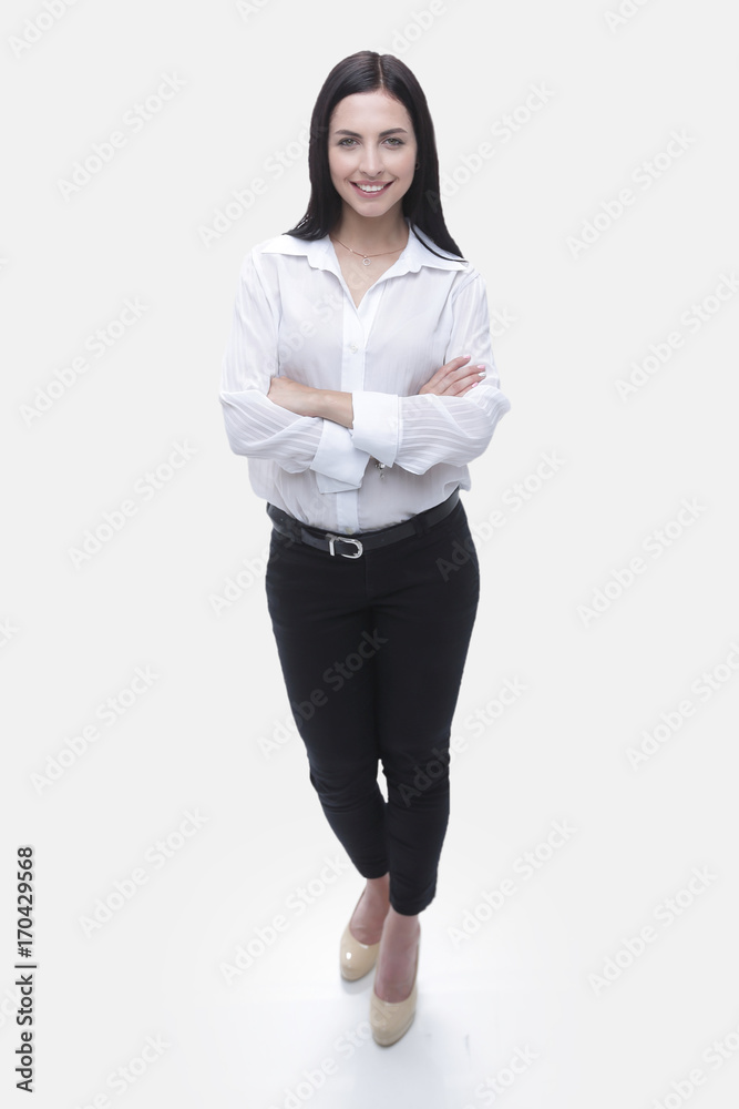 modern young business woman in white blouse and black pants modern young business woman in white blouse and black pants