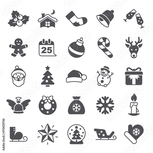 Christmas Happy New Year Icons