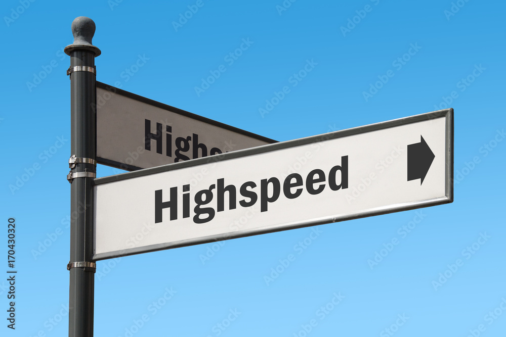 Fototapeta premium Schild 175 - Highspeed