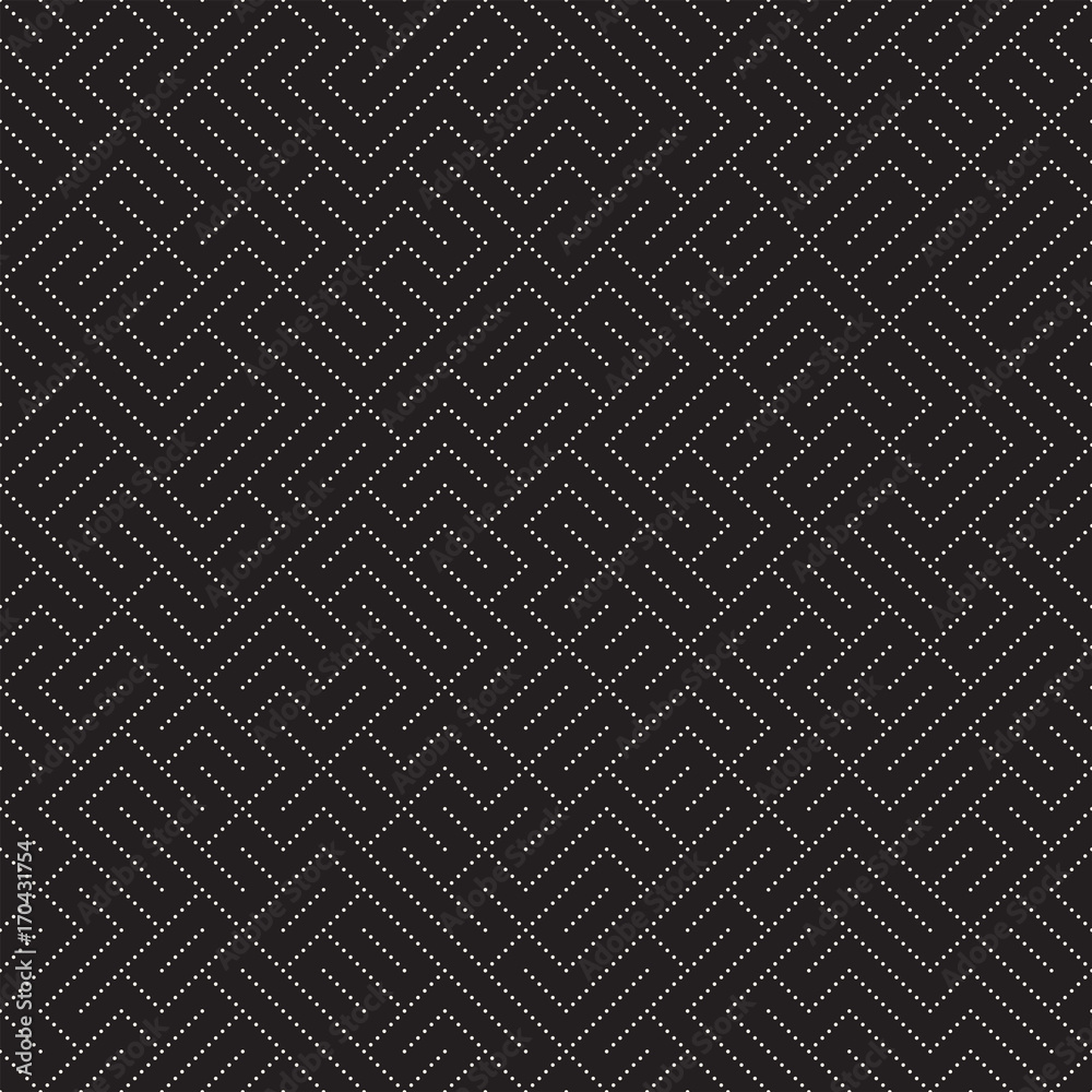 Fototapeta premium Irregular Maze Lines. Abstract Geometric Background Design. Vector Seamless Black and White Chaotic Pattern.