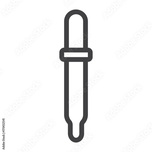 Pipette line icon, medicine and healthcare, eye dropper sign vector graphics, a linear pattern on a white background, eps 10.