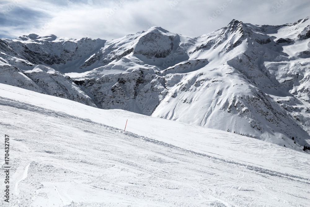 Austria ski run in Sportgastein