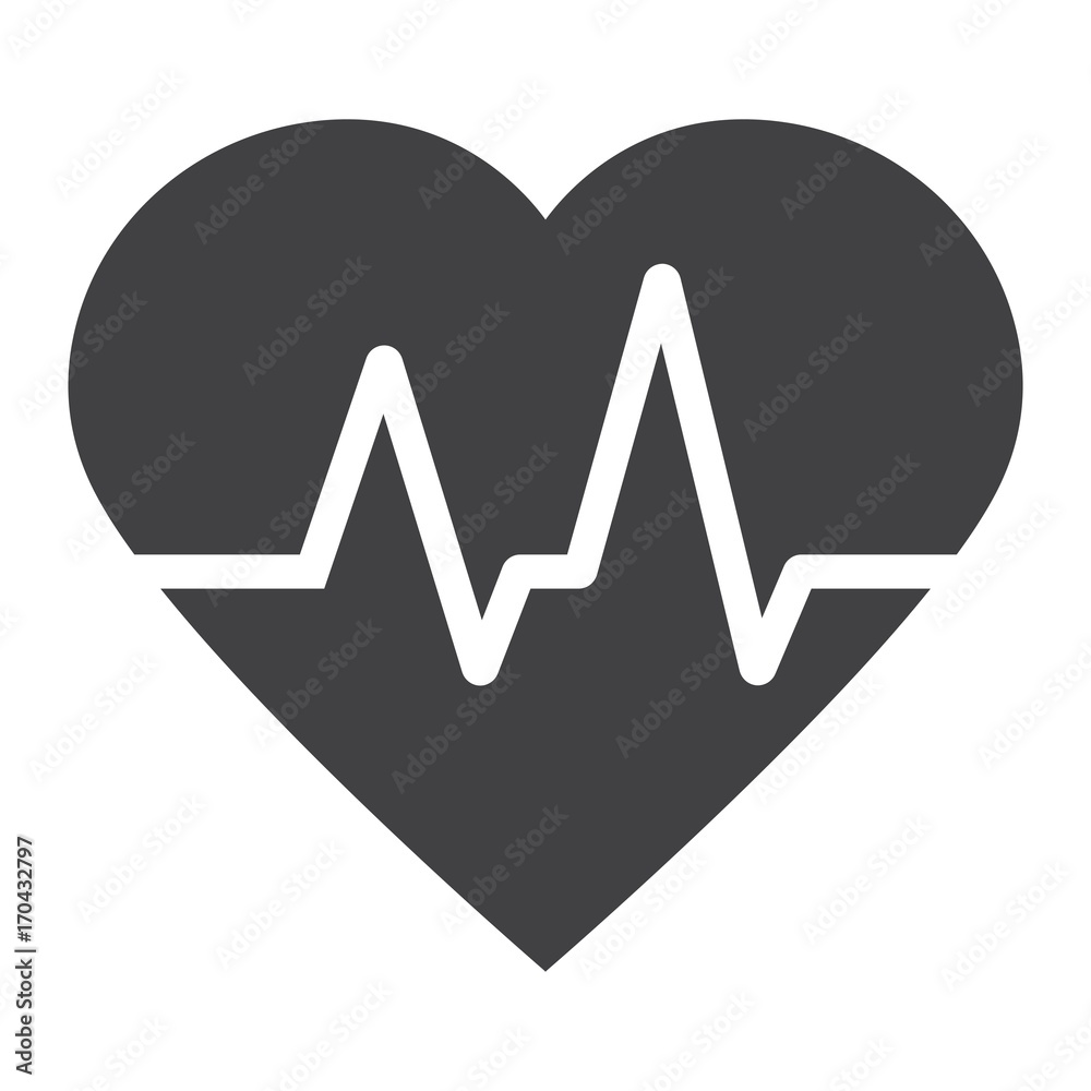 Heartbeat glyph icon, medicine and healthcare, pulse sign vector graphics, a solid pattern on a white background, eps 10. Heartbeat glyph icon, medicine and healthcare, pulse sign vector graphics, a solid pattern on a white background, eps 10.