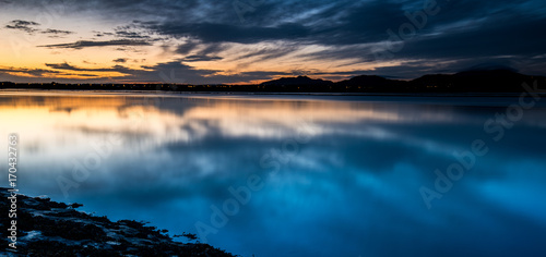 Amazing Cloudy Sky reflecting its Blue Colours - Soldiers Point, Dundalk, County Louth, Ireland, Europe
