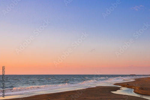 Sunset beach of Hokkaido
