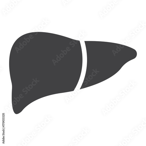 Liver glyph icon, medicine and healthcare, human organ sign vector graphics, a solid pattern on a white background, eps 10.