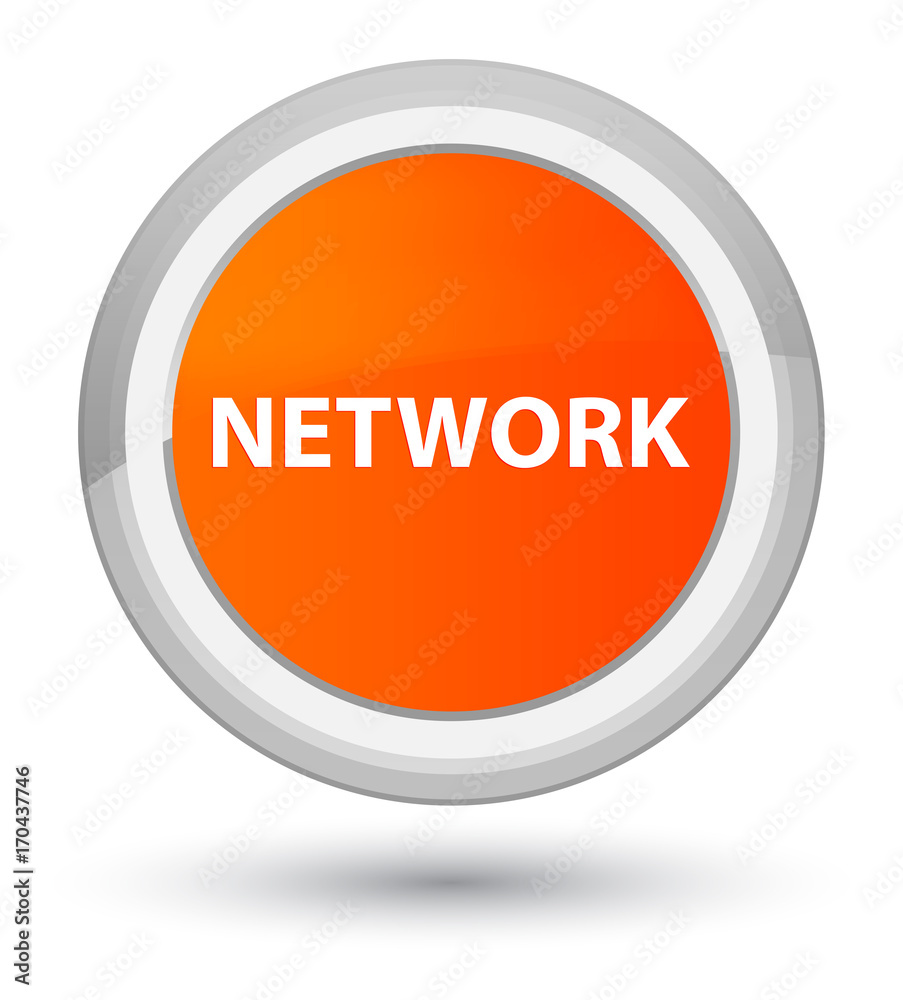 Network prime orange round button Network prime orange round button
