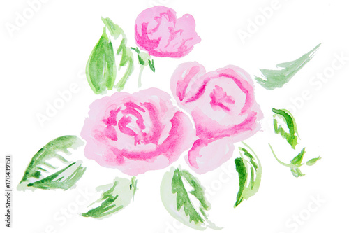 Watercolor illustration of a flower