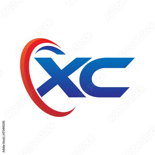 modern dynamic vector initial letters logo xc with circle swoosh red blue Free Download modern dynamic vector initial letters logo xc with circle swoosh red blue - GFXLoad