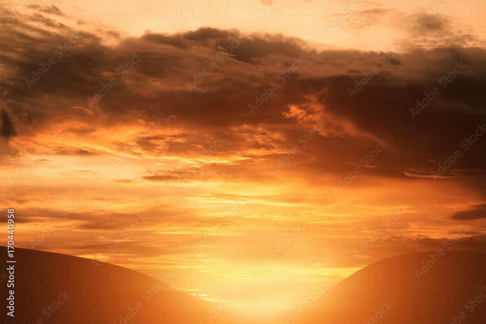 Fototapeta premium Sunset mountain