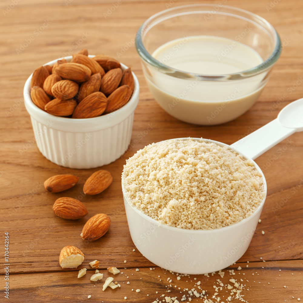 Almond flour and almond milk Almond flour and almond milk