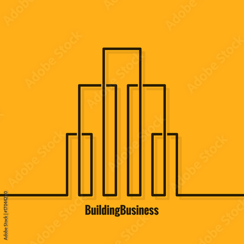 Building Abstract Logo Concept Background.