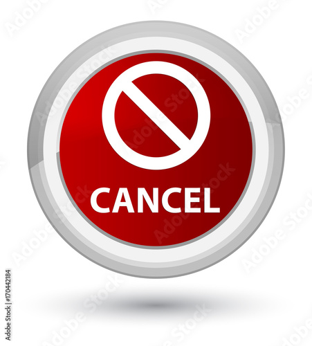 Cancel (prohibition sign icon) prime red round button Free Download Cancel (prohibition sign icon) prime red round button - GFXLoad