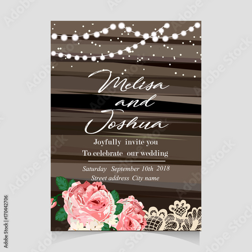 Save the Date Invitation Card with Holiday