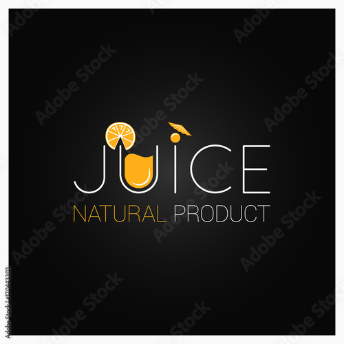 juice natural logo design background