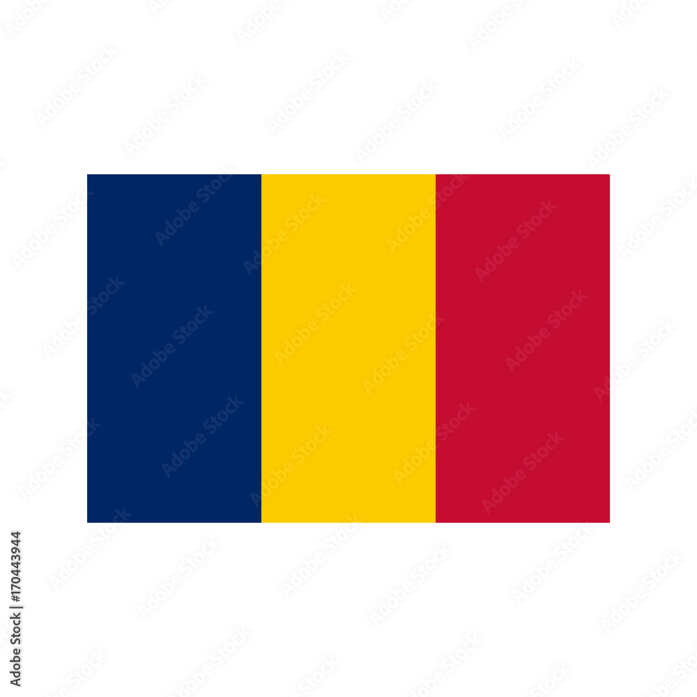 Fototapeta premium Chad flag illustration