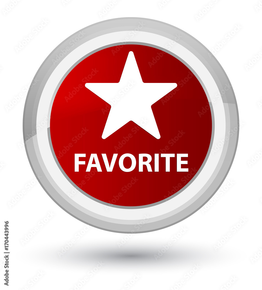 Favorite (star icon) prime red round button Favorite (star icon) prime red round button