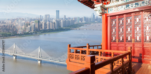 nanchang scenery,view from the tengwang pavilion,China photo