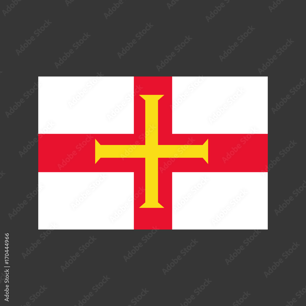 Obraz premium Guernsey flag illustration
