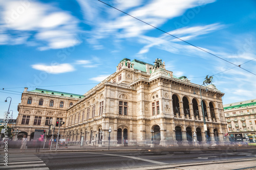 Long exposure of State Opera in Vienna Austria