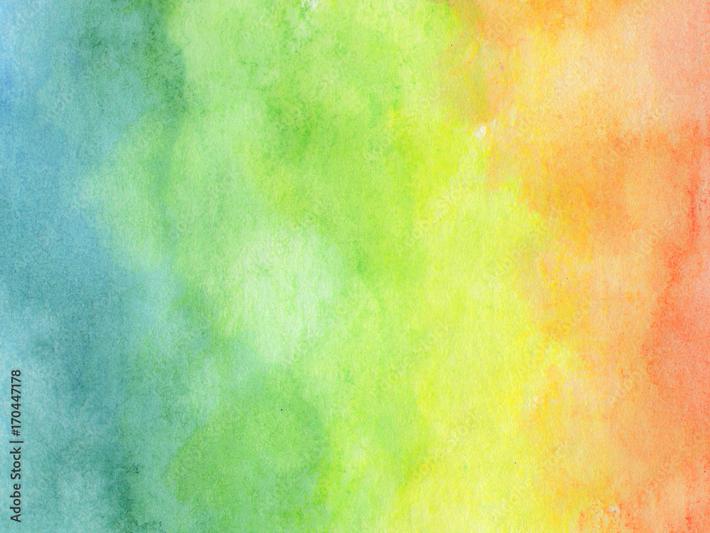 Colorful Rainbow watercolor background - abstract texture