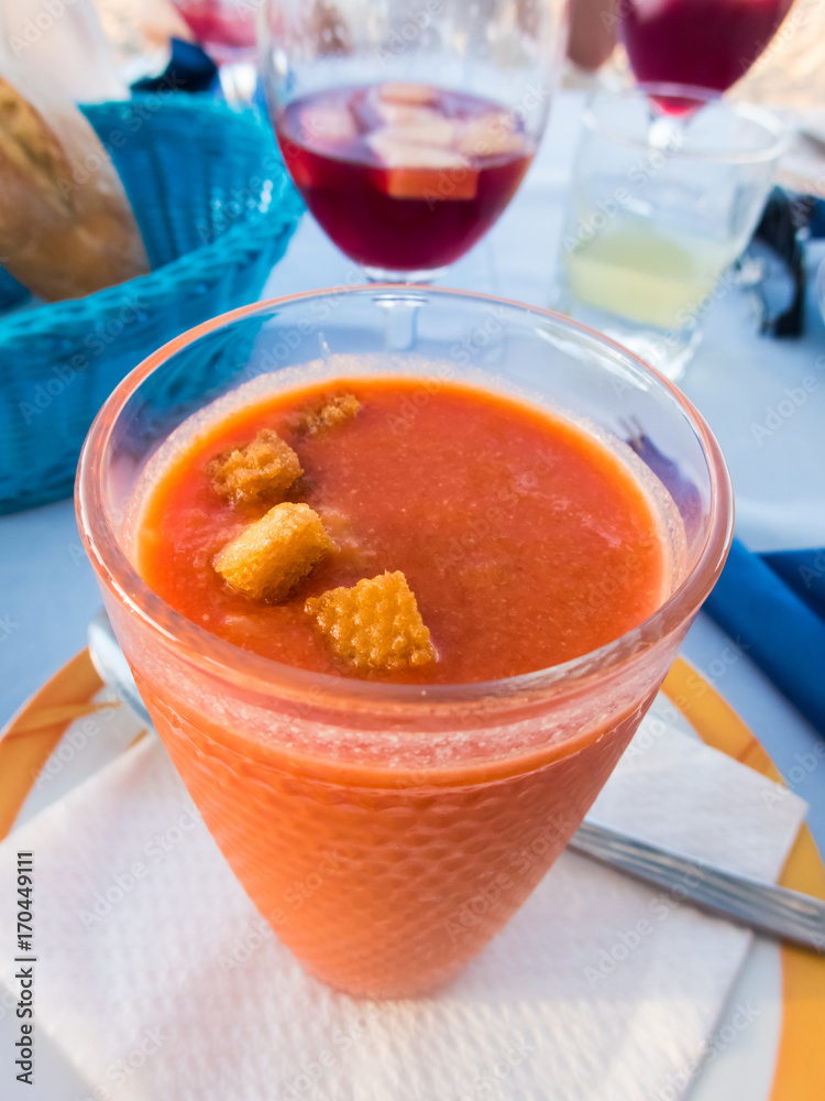 Traditional spanish cold soup gazpacho Traditional spanish cold soup gazpacho