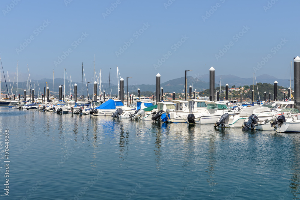view of the yachts in the port