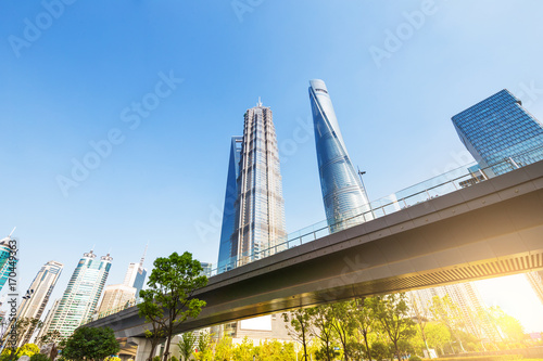 Shanghai world financial center skyscrapers in lujiazui group