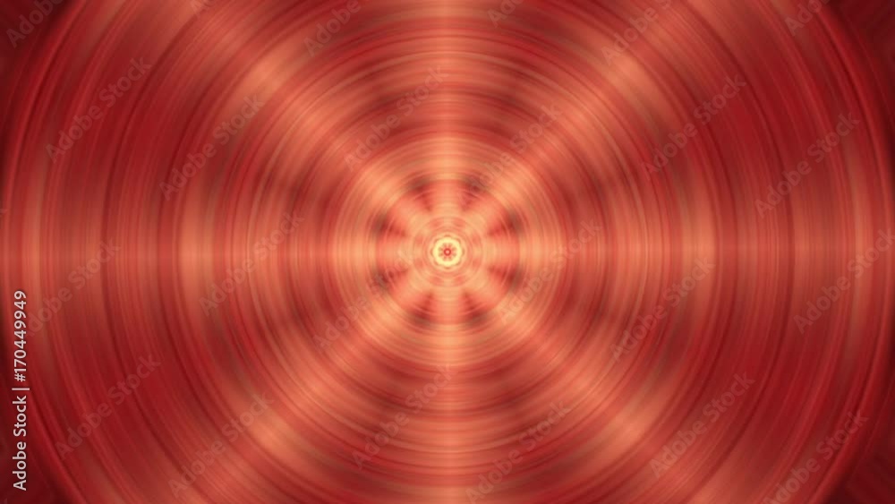 Fractal de diana radiante con orbitas concentricas a colores que giran 
